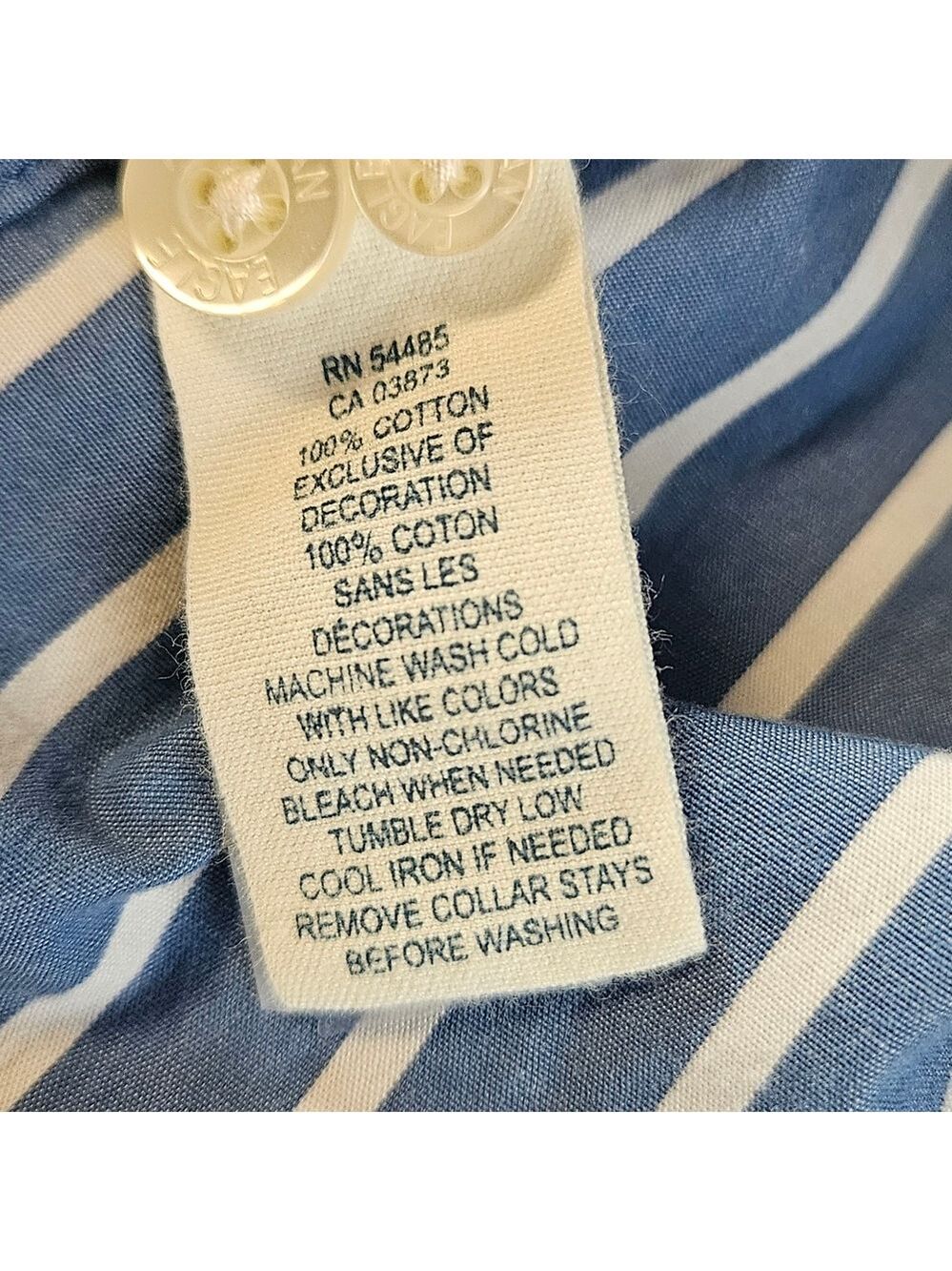 American Eagle Outfitters Men's Striped Blue Shirt 2XL - Picture 8 of 8